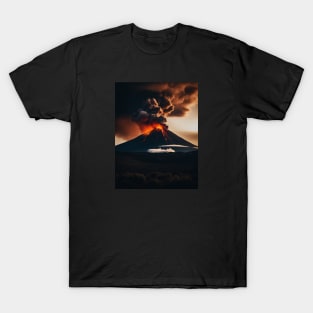 Volcano eruption with lava flow T-Shirt